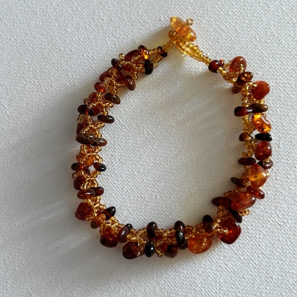Vintage Exquisite Handmade Natural Baltic Amber Bracelet
